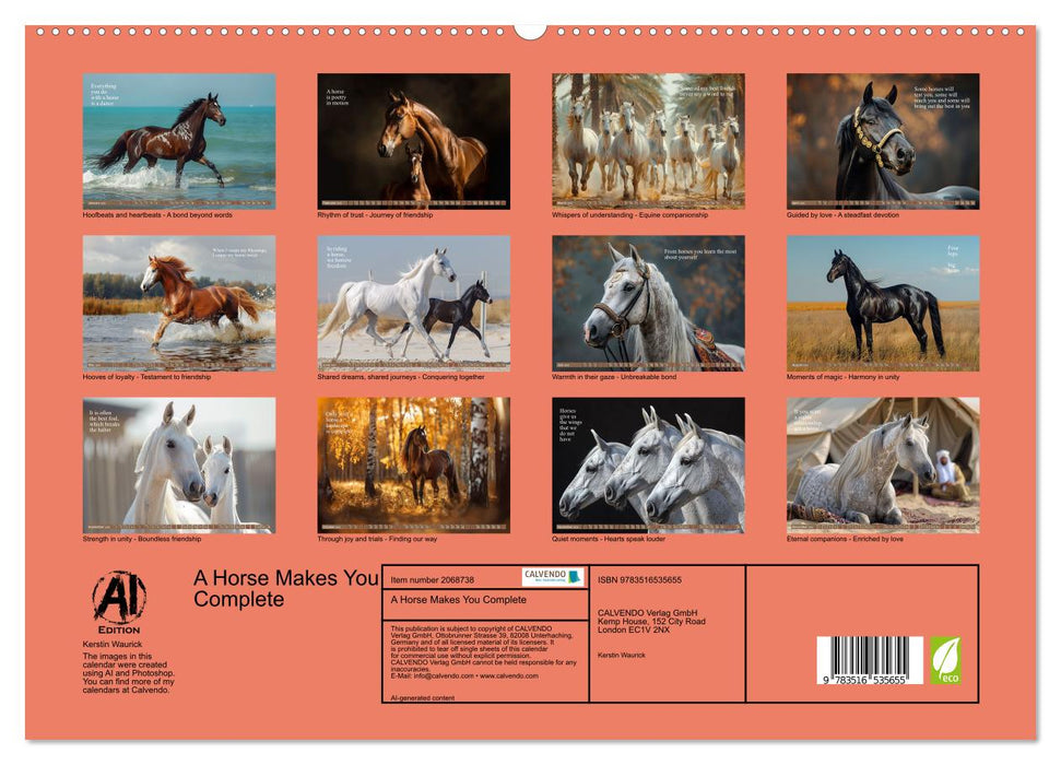 A Horse Makes You Complete (CALVENDO Premium-Calendar 2026)