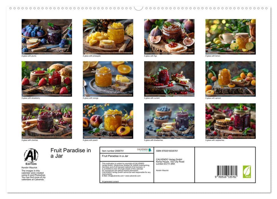 Fruit Paradise in a Jar (CALVENDO Premium-Calendar 2026)