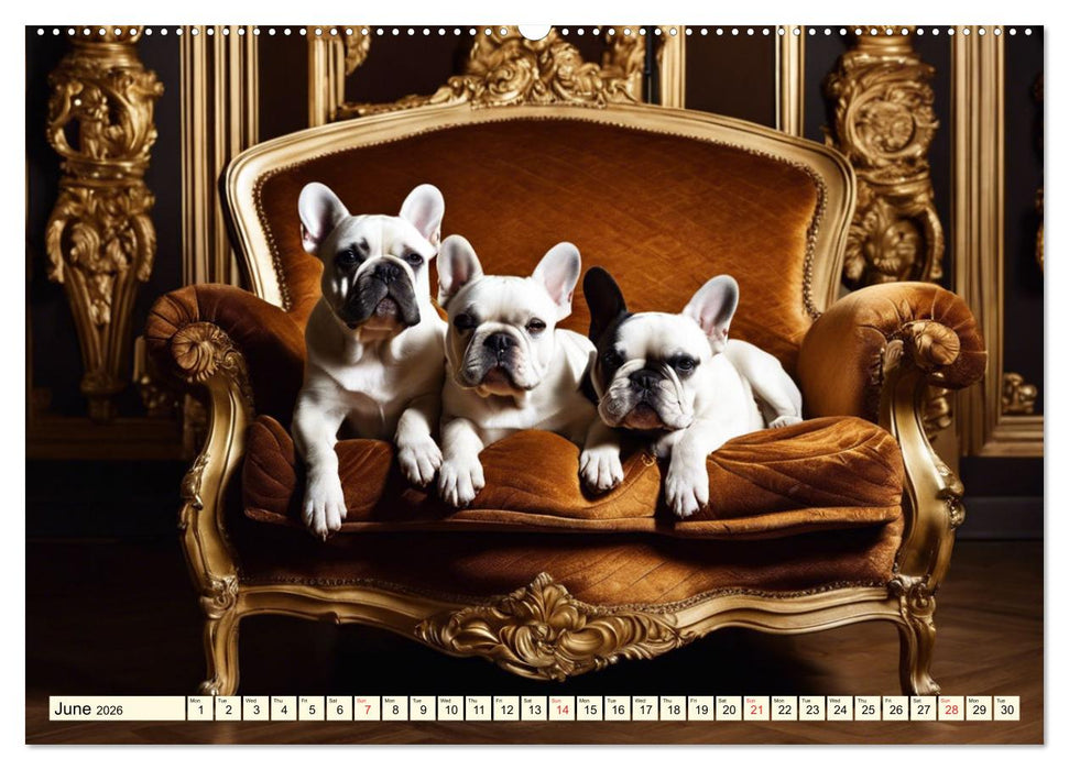 Little kings - French Bulldogs (CALVENDO Monthly Calendar 2026)