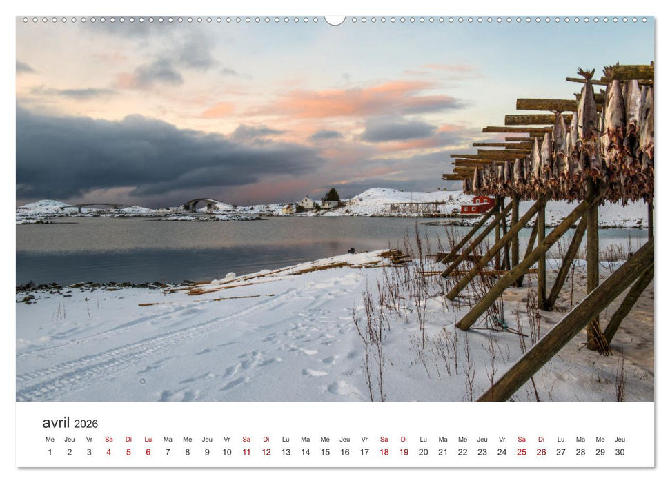 Réflexions dans les îles Lofoten (CALVENDO Calendrier mensuel 2026)