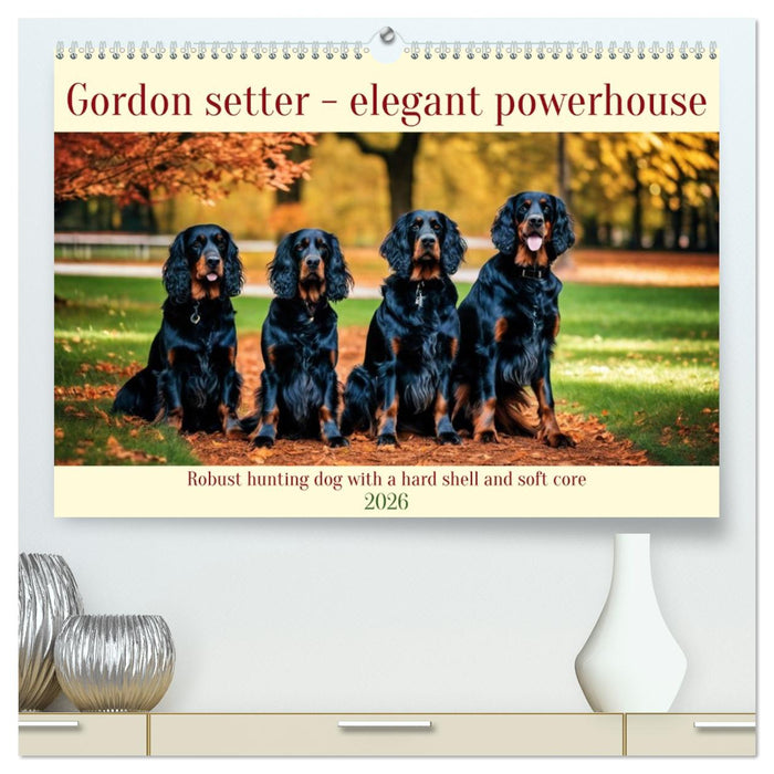 Gordon Setter - elegant powerhouse (CALVENDO Premium-Calendar 2026)