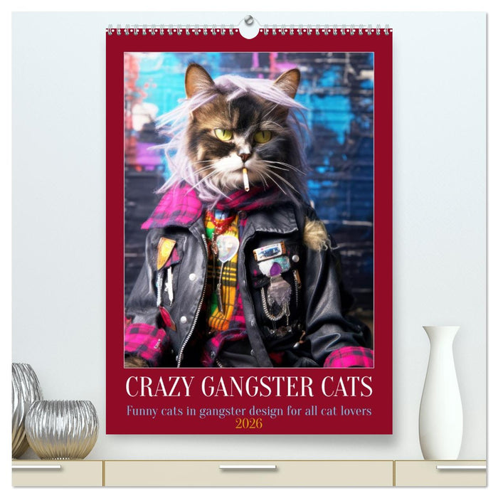 Crazy gangster cats (CALVENDO Premium-Calendar 2026)