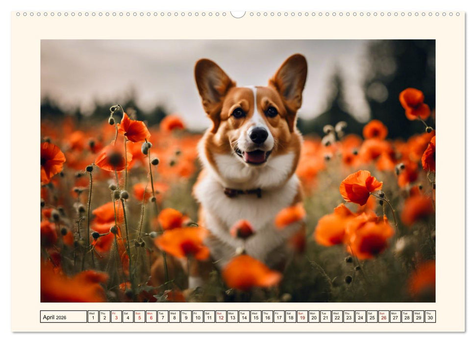 Welsh Corgi Pembroke (CALVENDO Monthly Calendar 2026)