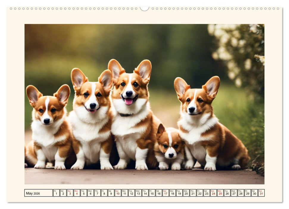 Welsh Corgi Pembroke (CALVENDO Monthly Calendar 2026)