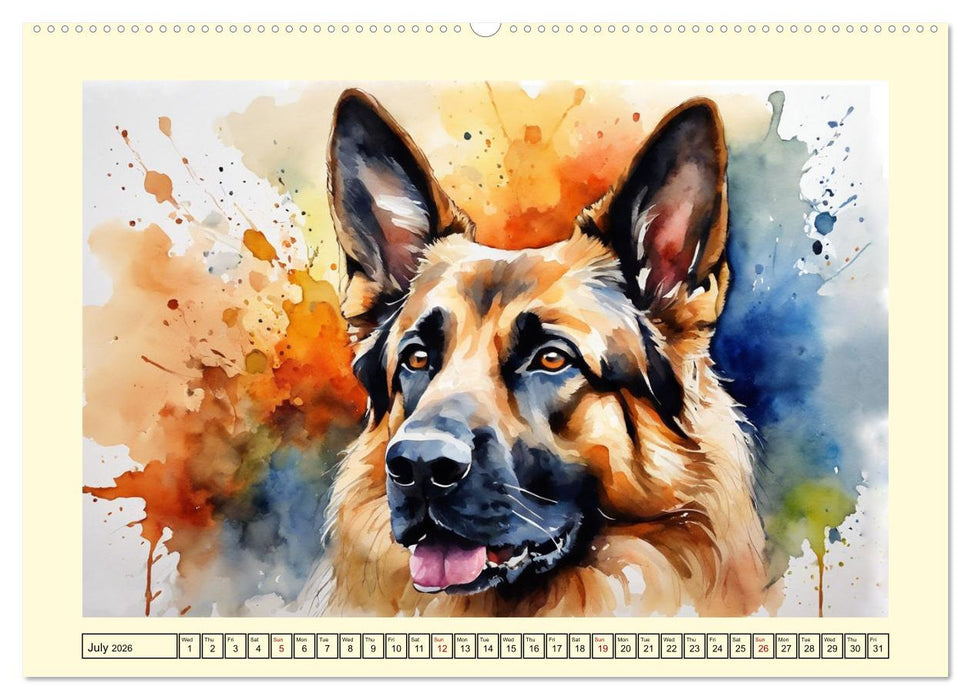 German Shepherds - classics around the globe (CALVENDO Premium-Calendar 2026)