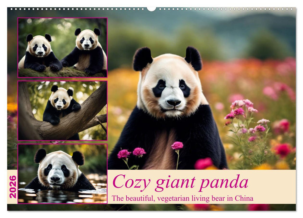Cozy giant panda (CALVENDO Monthly Calendar 2026)