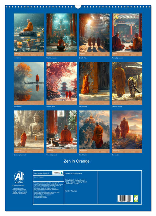 Zen in Orange (CALVENDO Monthly Calendar 2026)