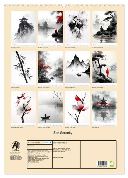 Zen Serenity (CALVENDO Monthly Calendar 2026)