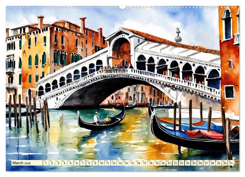 The most famous bridges in the world (CALVENDO Monthly Calendar 2026)