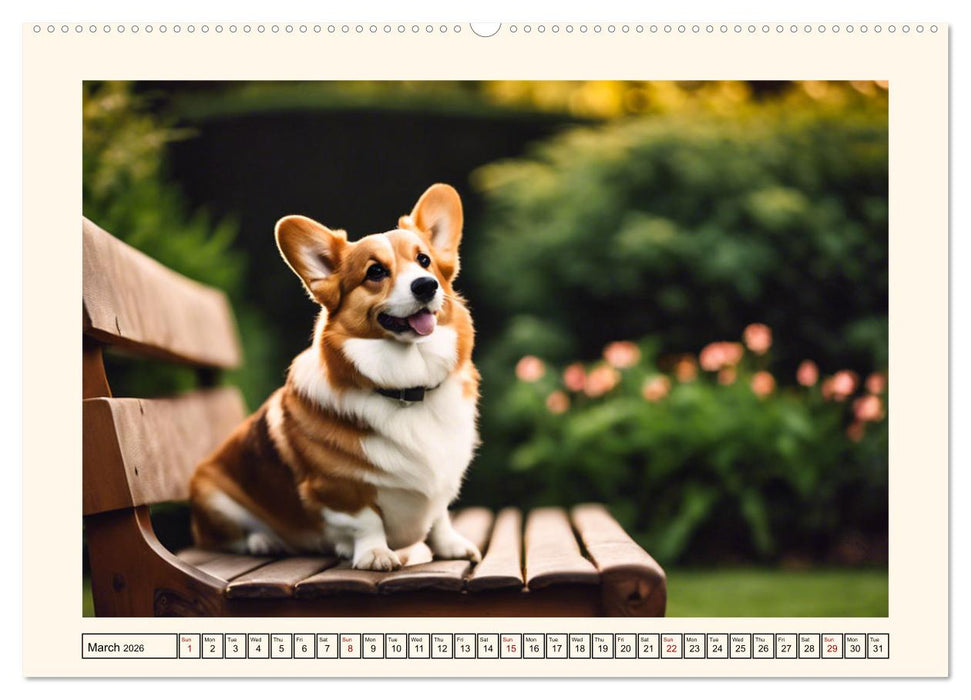 Welsh Corgi Pembroke (CALVENDO Premium-Calendar 2026)