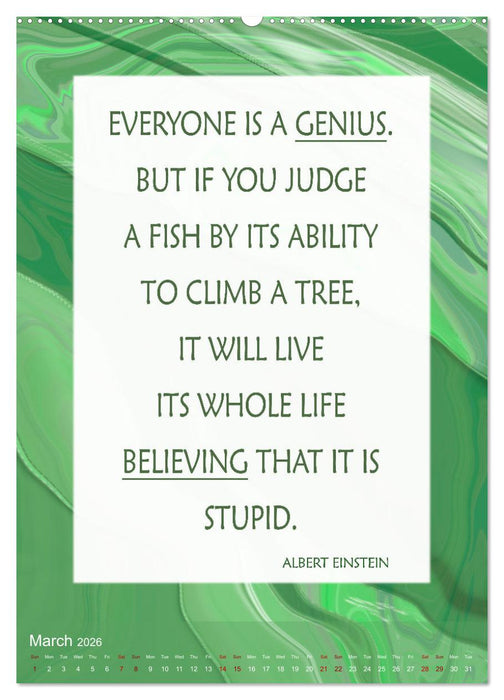 Inspiring sayings (CALVENDO Monthly Calendar 2026)