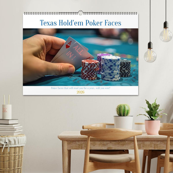Texas Hold'em Poker Faces (CALVENDO Monthly Calendar 2026)