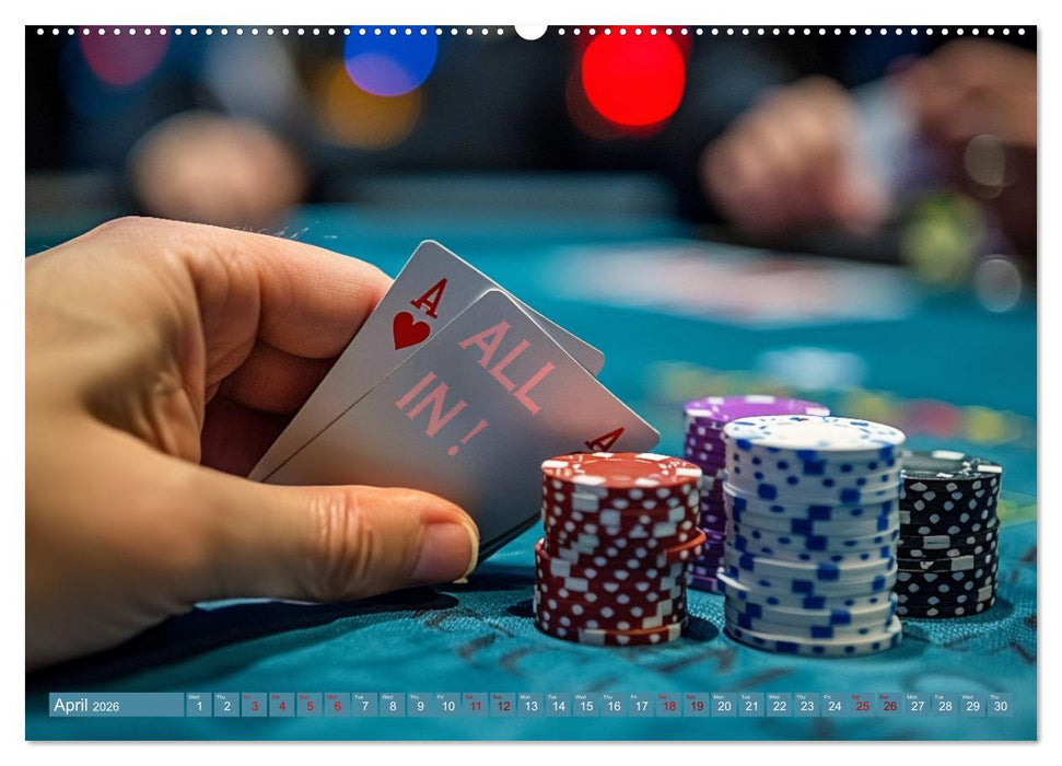 Texas Hold'em Poker Faces (CALVENDO Monthly Calendar 2026)