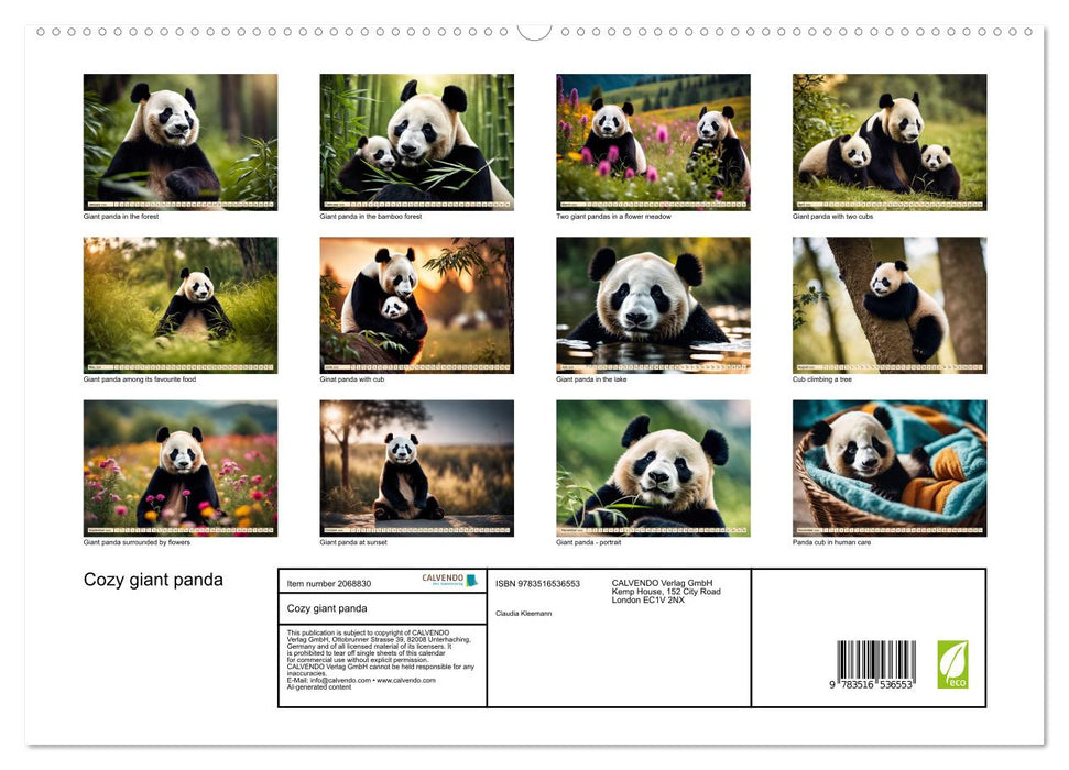 Cozy giant panda (CALVENDO Premium-Calendar 2026)