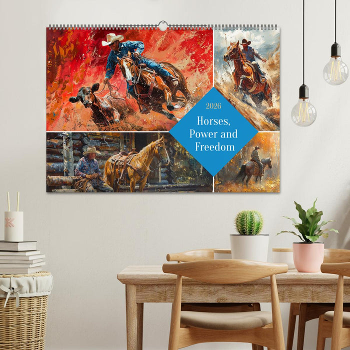 Horses, Power and Freedom (CALVENDO Monthly Calendar 2026)