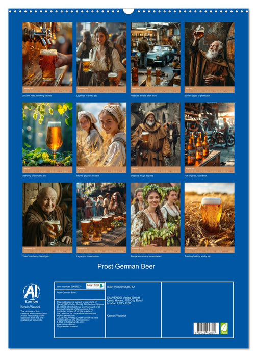Prost German Beer (CALVENDO Monthly Calendar 2026)