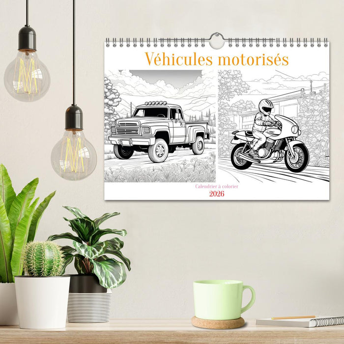 Véhicules motorisés (CALVENDO Calendrier mensuel 2026)
