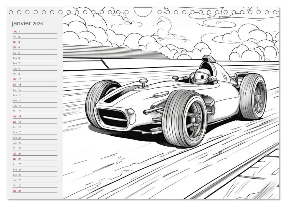 Véhicules motorisés (CALVENDO Calendrier mensuel 2026)