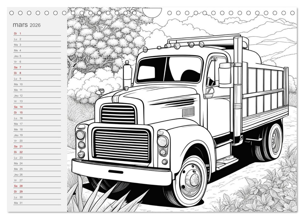 Véhicules motorisés (CALVENDO Calendrier mensuel 2026)