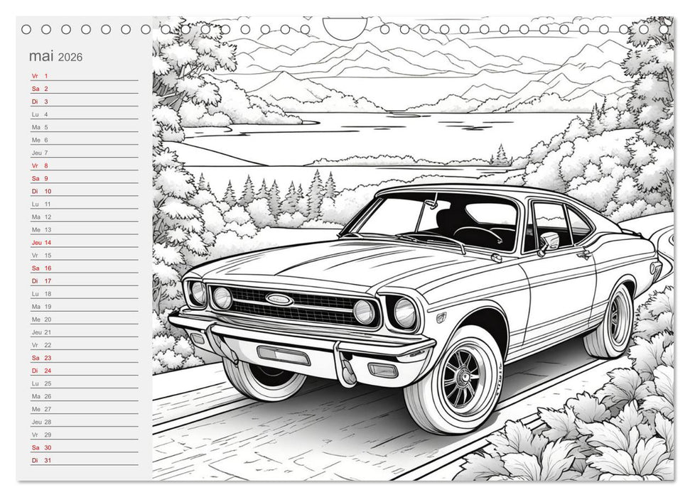 Véhicules motorisés (CALVENDO Calendrier mensuel 2026)