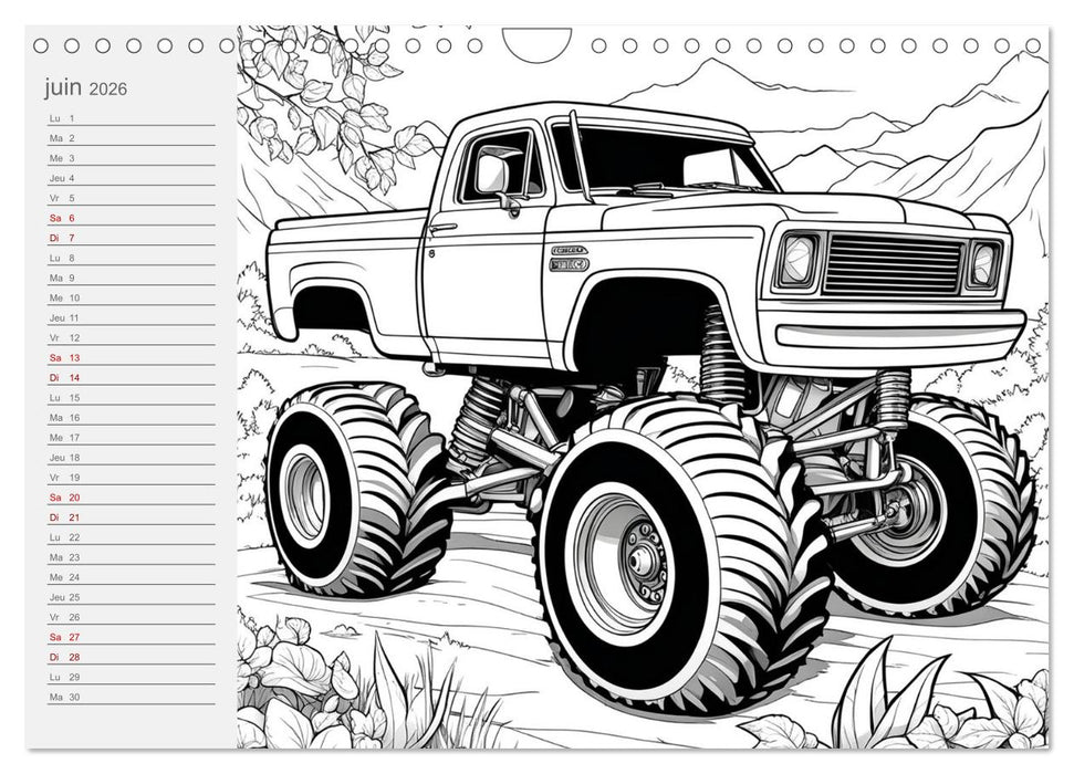 Véhicules motorisés (CALVENDO Calendrier mensuel 2026)