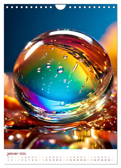 La symphonie des gouttes (CALVENDO Calendrier mensuel 2026)