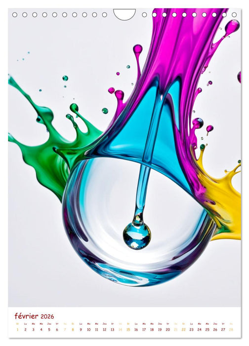 La symphonie des gouttes (CALVENDO Calendrier mensuel 2026)