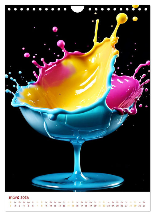 La symphonie des gouttes (CALVENDO Calendrier mensuel 2026)