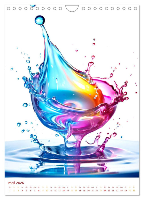 La symphonie des gouttes (CALVENDO Calendrier mensuel 2026)