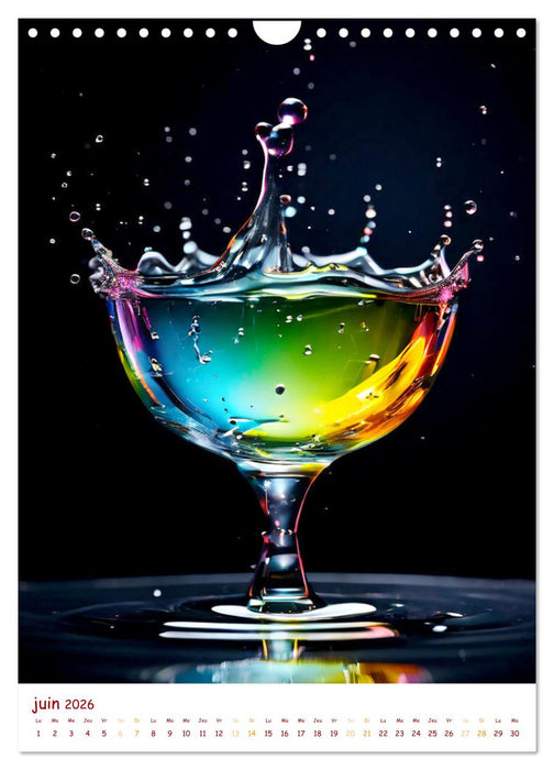 La symphonie des gouttes (CALVENDO Calendrier mensuel 2026)