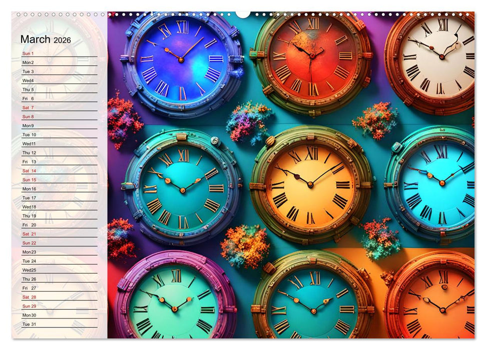 The abstract world of timepiece (CALVENDO Monthly Calendar 2026)
