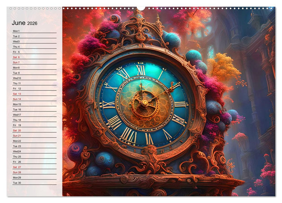 The abstract world of timepiece (CALVENDO Monthly Calendar 2026)