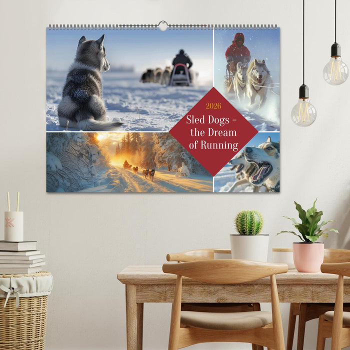 Sled Dogs - the Dream of Running (CALVENDO Monthly Calendar 2026)
