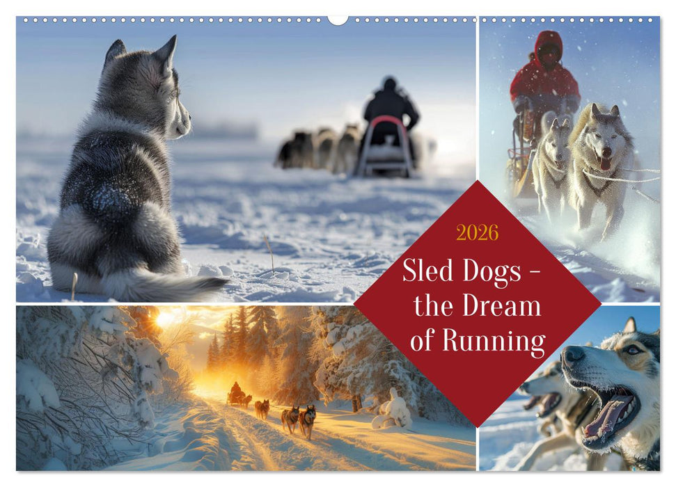 Sled Dogs - the Dream of Running (CALVENDO Monthly Calendar 2026)