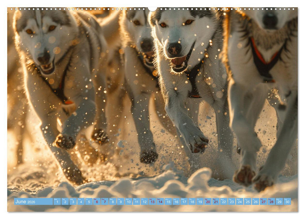 Sled Dogs - the Dream of Running (CALVENDO Monthly Calendar 2026)