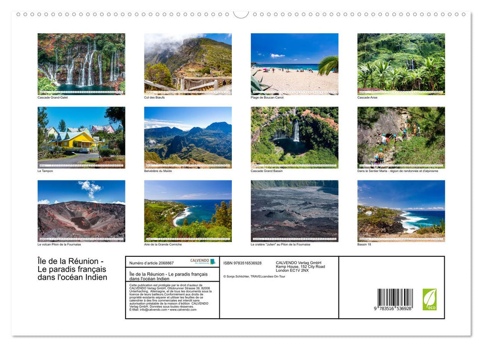 Île de la Réunion - Le paradis français dans l'océan Indien (CALVENDO Calendrier supérieur 2026)