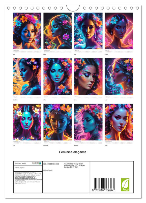 Feminine elegance (CALVENDO Monthly Calendar 2026)