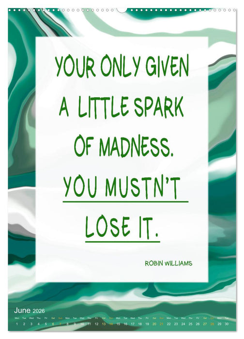 Inspiring sayings (CALVENDO Premium-Calendar 2026)