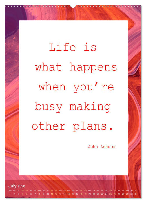 Inspiring sayings (CALVENDO Premium-Calendar 2026)