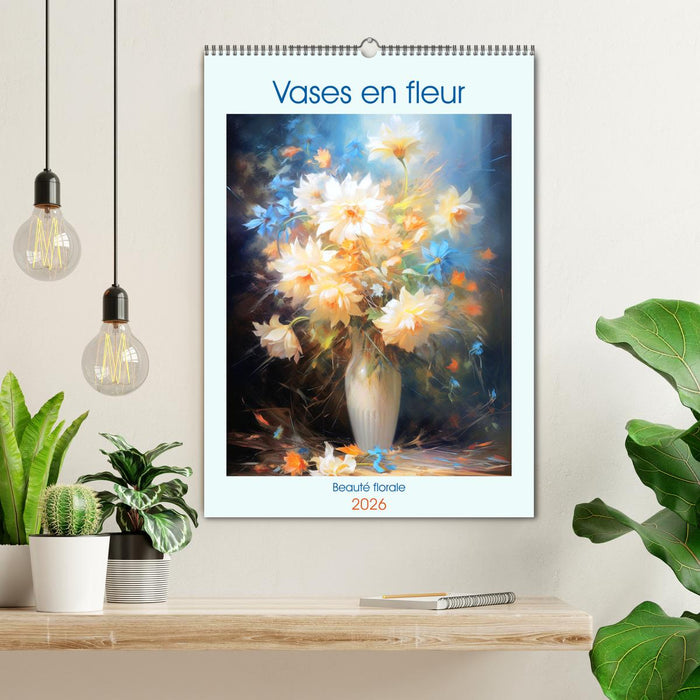 Vases en fleur (CALVENDO Calendrier mensuel 2026)