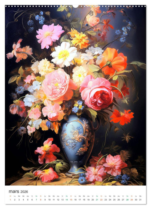 Vases en fleur (CALVENDO Calendrier mensuel 2026)