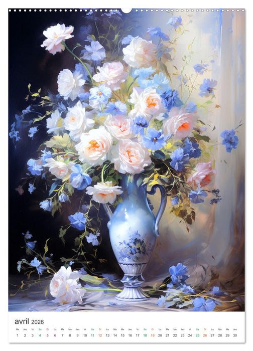 Vases en fleur (CALVENDO Calendrier mensuel 2026)