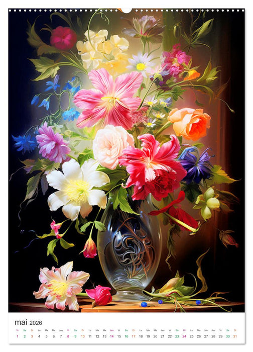 Vases en fleur (CALVENDO Calendrier mensuel 2026)