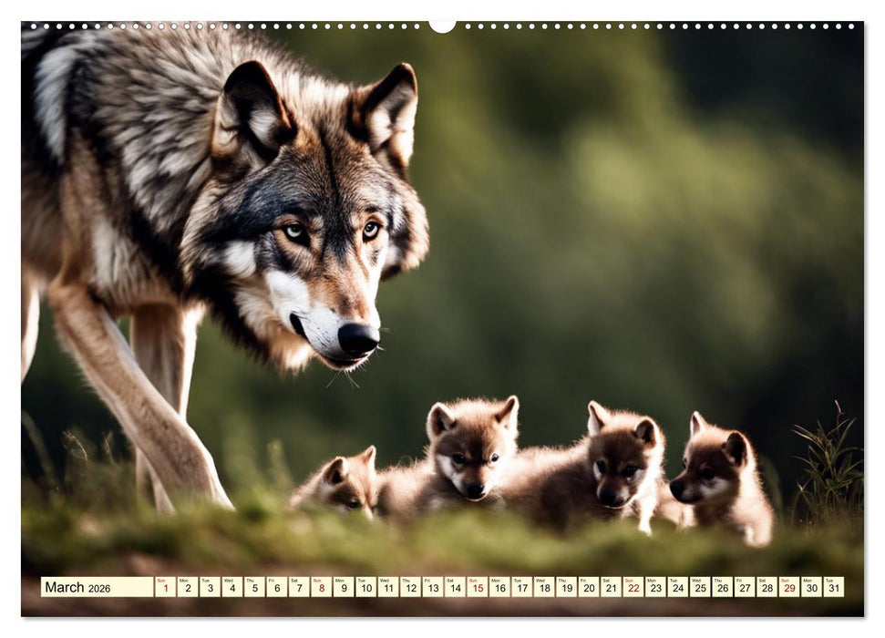 A year among wolves (CALVENDO Monthly Calendar 2026)