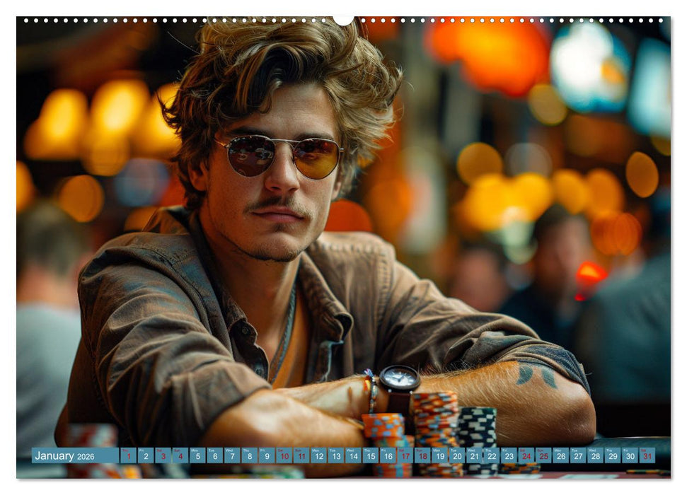 Texas Hold'em Poker Faces (CALVENDO Premium-Calendar 2026)