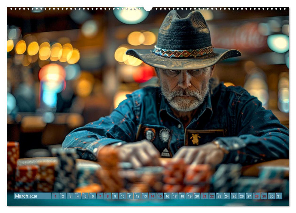 Texas Hold'em Poker Faces (CALVENDO Premium-Calendar 2026)