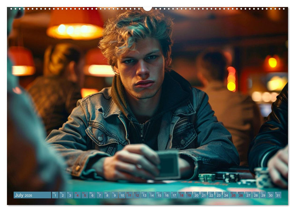 Texas Hold'em Poker Faces (CALVENDO Premium-Calendar 2026)