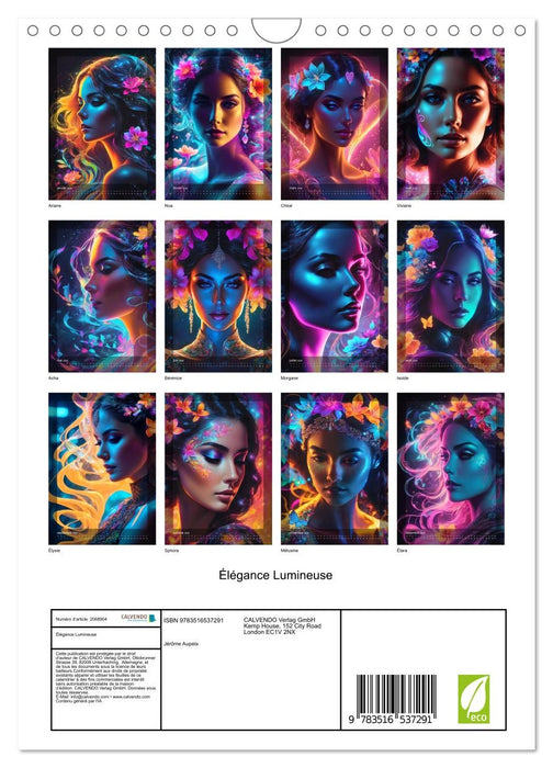 Élégance Lumineuse (CALVENDO Calendrier mensuel 2026)