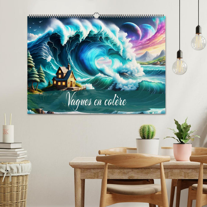 Vagues en colère (CALVENDO Calendrier mensuel 2026)