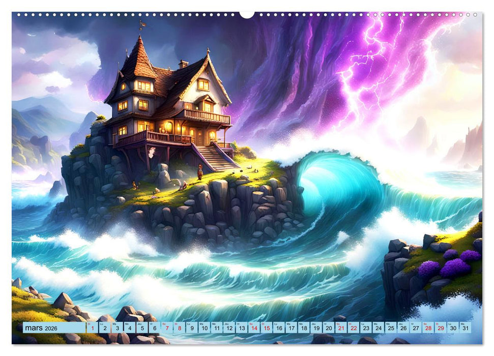 Vagues en colère (CALVENDO Calendrier mensuel 2026)